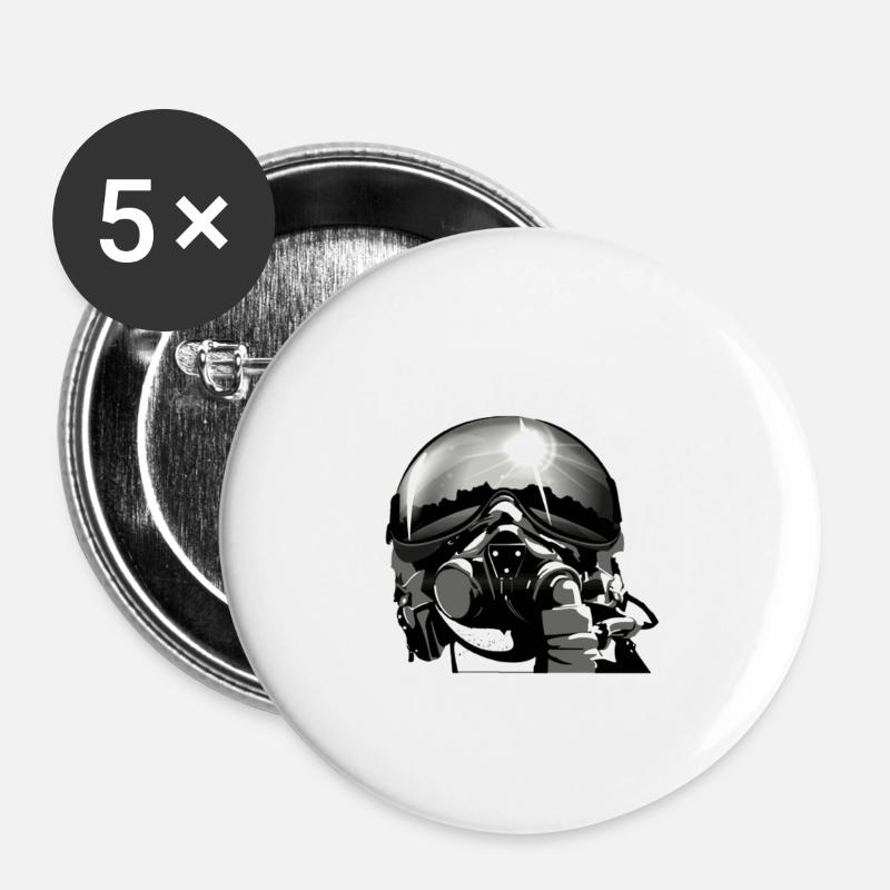 Pilot - Buttons small 1''/25 mm (5-pack) - white