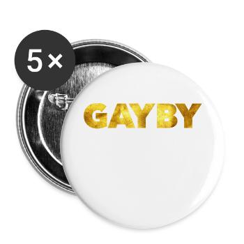 Gayby - Buttons small 1''/25 mm (5-pack) - white - Front