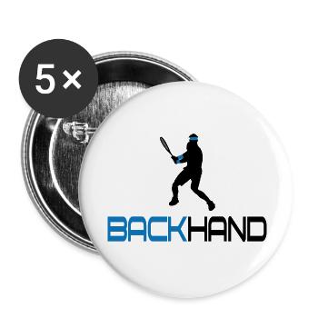 Tennis-Rückhand - Buttons klein 25 mm (5er Pack) - Weiß - Vorne