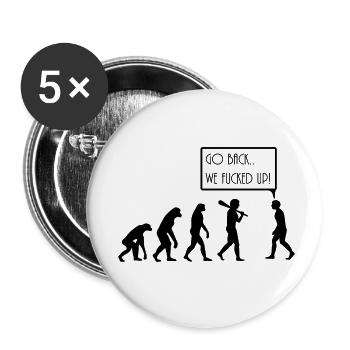 evolution - Buttons klein 25 mm (5er Pack) - Weiß - Vorne