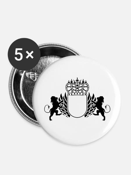 king - Buttons klein 25 mm (5er Pack) - Weiß