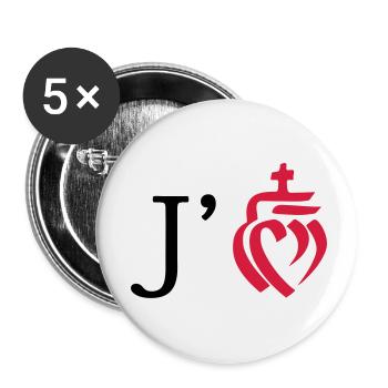 j'aime la vendée - Lot de 5 petits badges (25 mm) - blanc - Devant