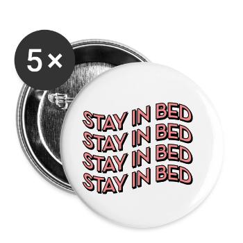 Stay in bed - Buttons small 1''/25 mm (5-pack) - white - Front