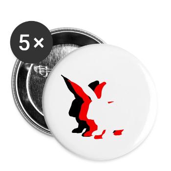 Rabbit Rabbit Rabbit Antifa - Buttons small 1''/25 mm (5-pack) - white - Front