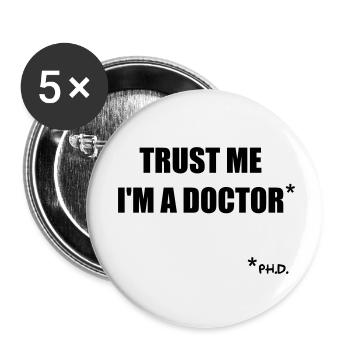 Trust me - Buttons small 1''/25 mm (5-pack) - white - Front