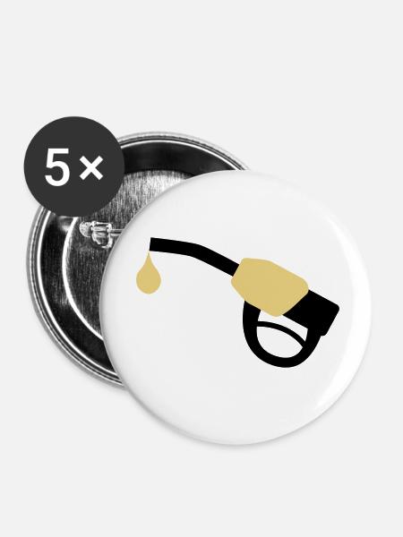 Zapfhahn - Buttons klein 25 mm (5er Pack) - Weiß