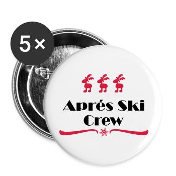 apres ski - Buttons small 1''/25 mm (5-pack) - white - Front