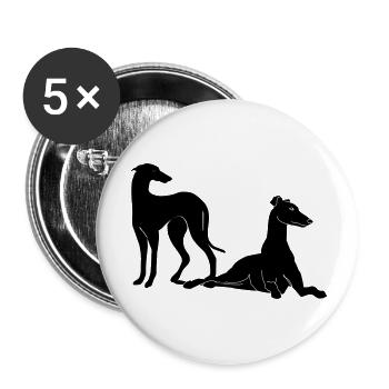 Gruppe Galgos - Buttons klein 25 mm (5er Pack) - Weiß - Vorne