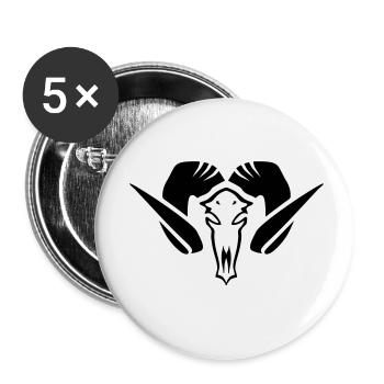 Der gehörnte Mann - Buttons klein 25 mm (5er Pack) - Weiß - Vorne