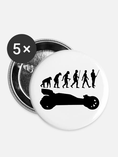 Evolution rc car - Buttons klein 25 mm (5er Pack) - Weiß