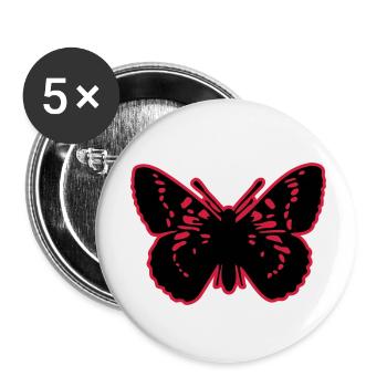 Schmetterlinge: Melitaea Cynthia - Lot de 5 petits badges (25 mm) - blanc - Devant