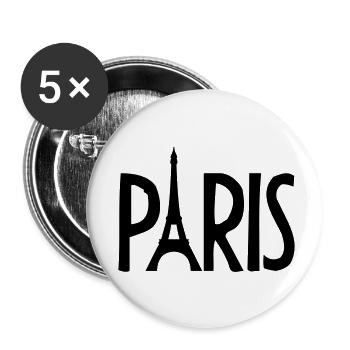 Eiffel Tower France Paris - Buttons klein 25 mm (5er Pack) - Weiß - Vorne