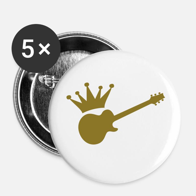 Guitar ! - Buttons small 1''/25 mm (5-pack) - white