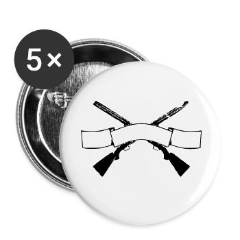 gewehr verein schütze name text fest club waffe - Buttons small 1''/25 mm (5-pack) - white - Front