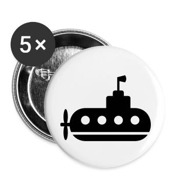 Submarine - Buttons small 1''/25 mm (5-pack) - white - Front