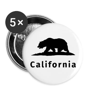 California - Lot de 5 petits badges (25 mm) - blanc - Devant