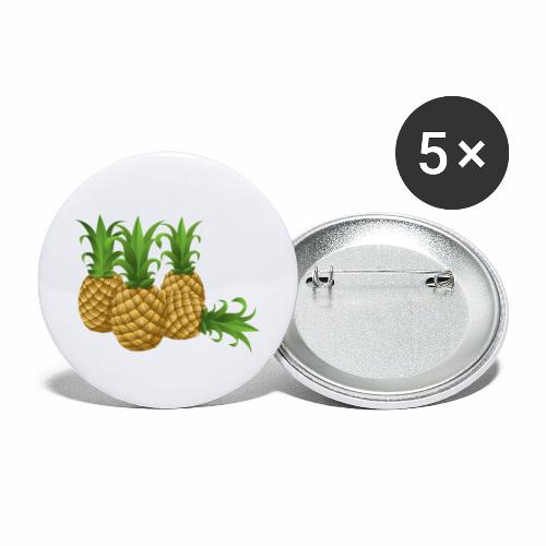 Ananas - Buttons klein 25 mm (5er Pack)