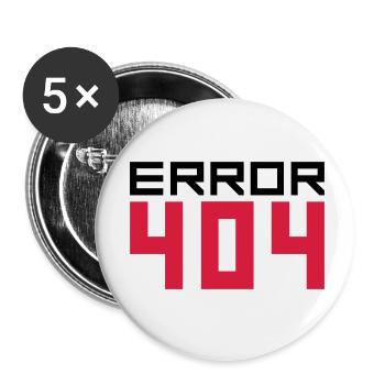 404 error fehlermeldung falsch kein internet laden - Lot de 5 petits badges (25 mm) - blanc - Devant