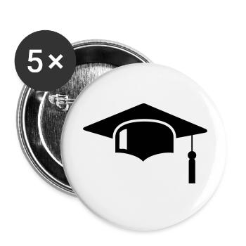 graduation - Buttons small 1''/25 mm (5-pack) - white - Front