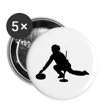 Curling - Buttons klein 25 mm (5er Pack) - Weiß - Vorne