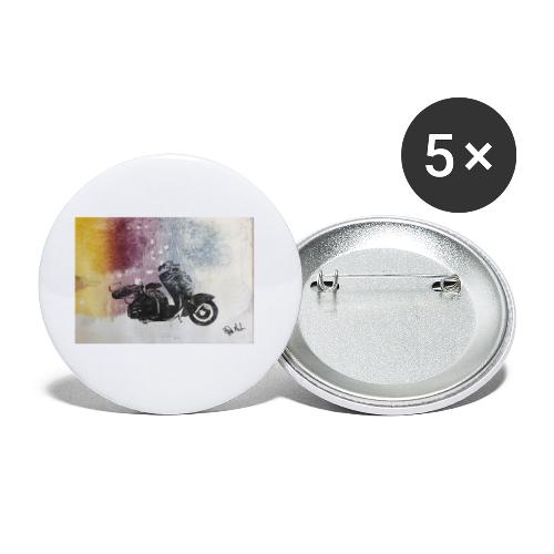 Scoter regnbåge - Små knappar 25 mm (5-pack)