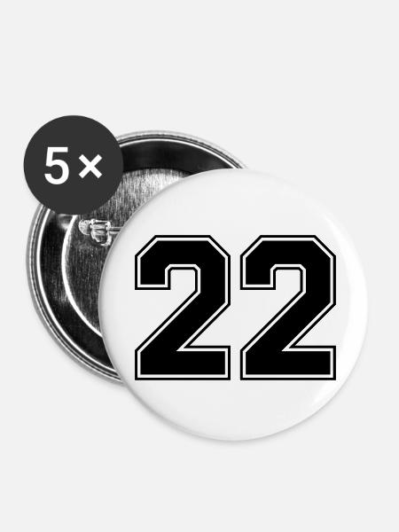 22 - Buttons klein 25 mm (5er Pack) - Weiß