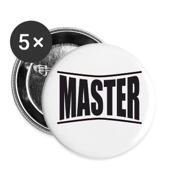 master slave bdsm bondage dominates mistress fetish - Buttons small 1''/25 mm (5-pack) - white - Front