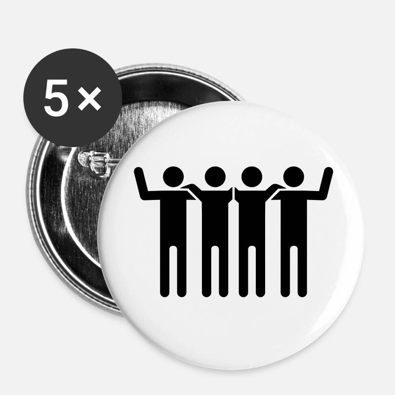 bachelor party - Buttons small 1''/25 mm (5-pack) - white