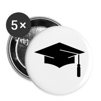 Graduierung - Buttons klein 25 mm (5er Pack) - Weiß - Vorne