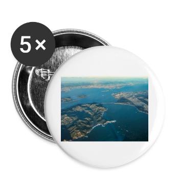 Le Golden Gate Bridge de San Francisco - Lot de 5 petits badges (25 mm) - blanc - Devant