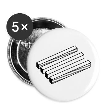 illusion d'optique - Lot de 5 petits badges (25 mm) - blanc - Devant