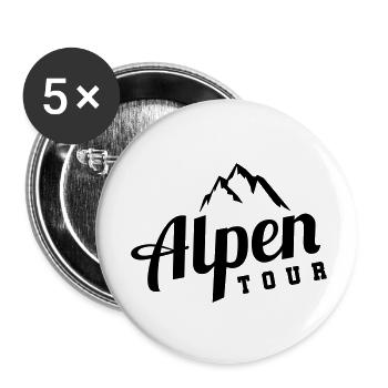 alpen tour - Buttons klein 25 mm (5er Pack) - Weiß - Vorne