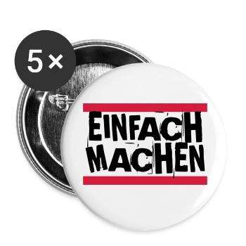 EINFACH MACHEN - Buttons klein 25 mm (5er Pack) - Weiß - Vorne