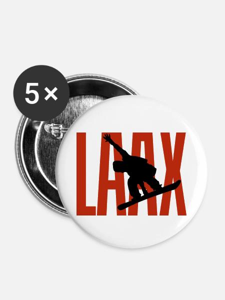 Laax - Buttons klein 25 mm (5er Pack) - Weiß