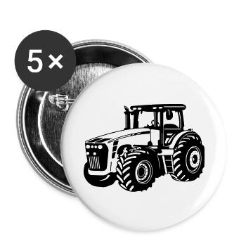 Tractor - Buttons small 1''/25 mm (5-pack) - white - Front