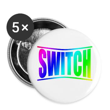 swich bdsm bondage disciplines - Buttons small 1''/25 mm (5-pack) - white - Front