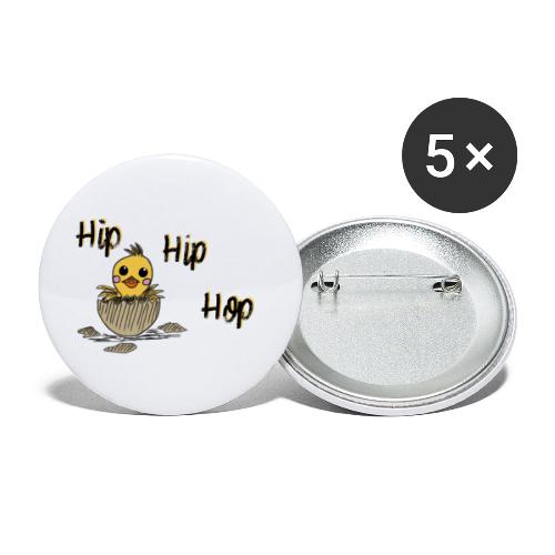 Küken Hip Hip Hop Ostern - Buttons klein 25 mm (5er Pack)