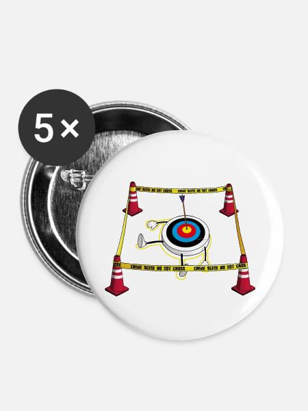 Volltreffer - Buttons klein 25 mm (5er Pack) - Weiß