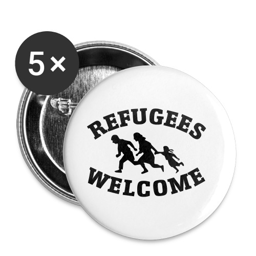 Refugees Welcome - Buttons klein 25 mm (5er Pack)