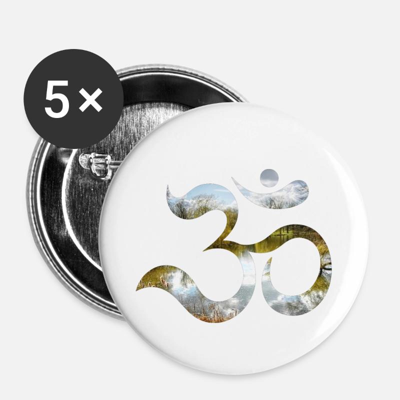goa autumn - Buttons small 1''/25 mm (5-pack) - white