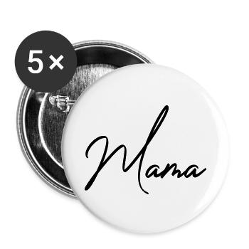 Mutter - Buttons klein 25 mm (5er Pack) - Weiß - Vorne