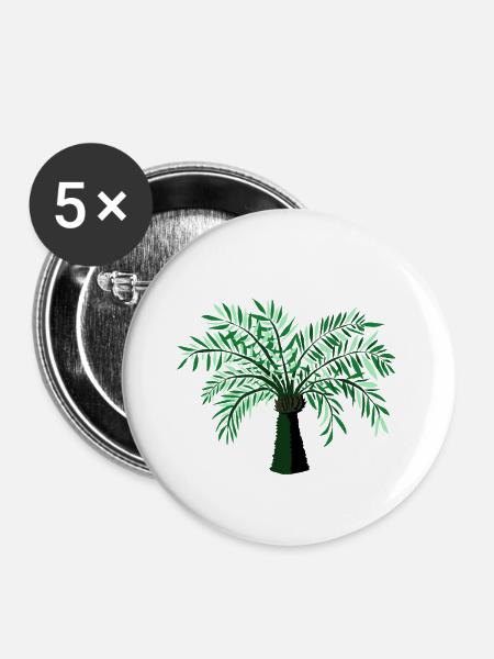 Baum 01 - Buttons klein 25 mm (5er Pack) - Weiß
