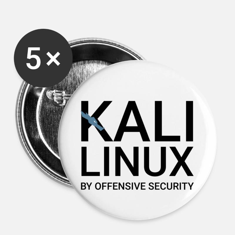 Kali Linux - Buttons klein 25 mm (5er Pack) - Weiß