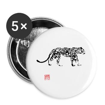 snow Leopard - Buttons small 1''/25 mm (5-pack) - white - Front