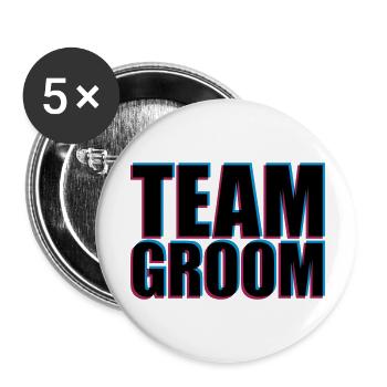 L'équipe Groom 3D - Lot de 5 petits badges (25 mm) - blanc - Devant