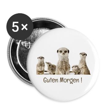 Good Morning - Buttons small 1''/25 mm (5-pack) - white - Front