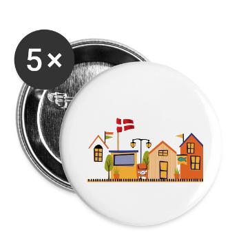 Denmark - Buttons klein 25 mm (5er Pack) - Weiß - Vorne
