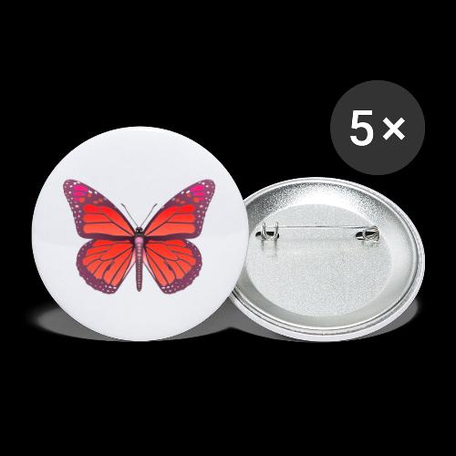 D28 monarch butterfly red lajarindream 4500px - Paquete de 5 chapas pequeñas (25 mm)
