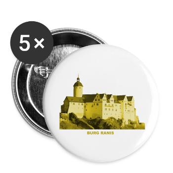 Ranis Burg Thüringen Museum - Lot de 5 petits badges (25 mm) - blanc - Devant