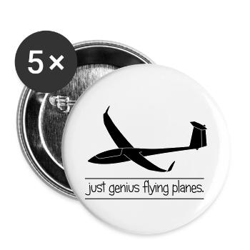 Glider gliding glider flying - Buttons small 1''/25 mm (5-pack) - white - Front
